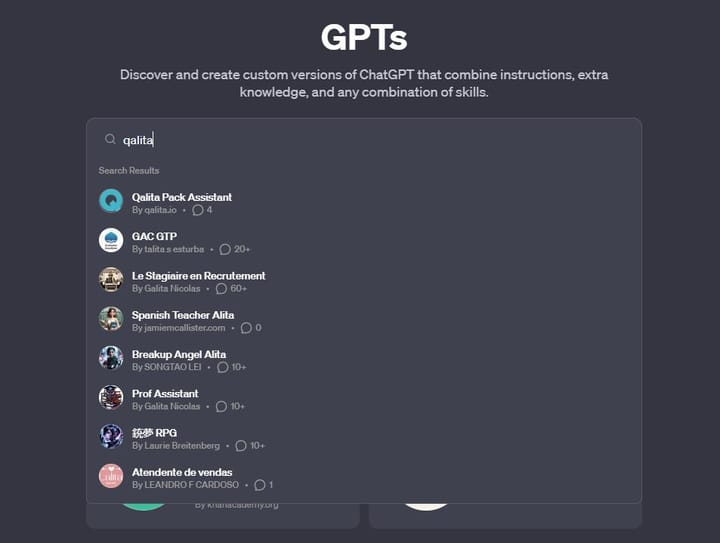 ChatGPT QALITA Pack Assistant